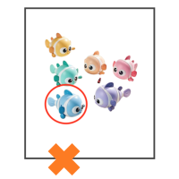 (Bad)speelgoed clowns vis blauw